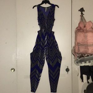 Blue baggy jumpsuit